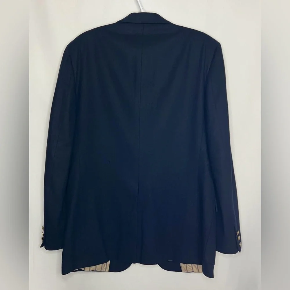 Kingsridge 100% PURE WOOL USA🇺🇸TAILORED 2 Button Blazer Shoulder‎ Pads LARGE